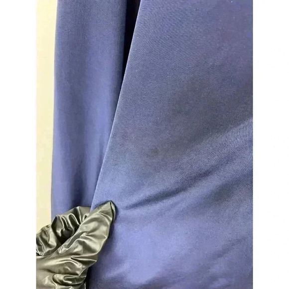 Lilly Pulitzer Women's 100% Silk Blouse Navy Blue Long Sleeve Cinched Detail M - Picture 2 of 12